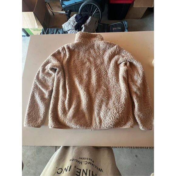 UniGlo Teddy Sherpa Jacket Fleece Beige Size M - Picture 4 of 8